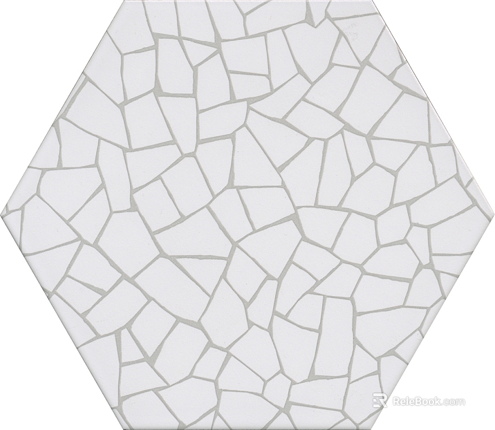 White terrazzo hexagonal tile kitchen and bathroom wall texture