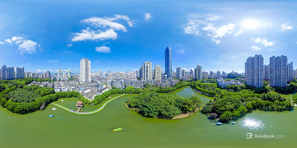 HDR Urban Ecological Rivers and Lakes Scenery Panorama texture