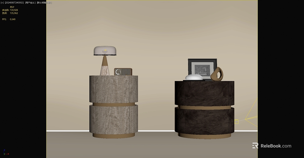 Modern Style Wooden Bedside Cabinet texture