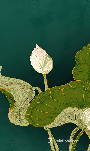Plant painting texture
