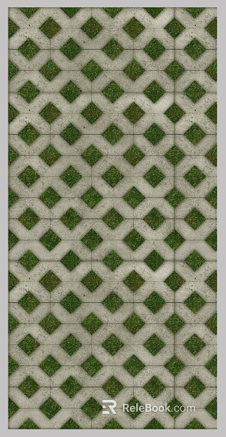 grass-planting brick texture