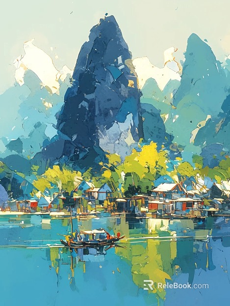 landscape painting texture