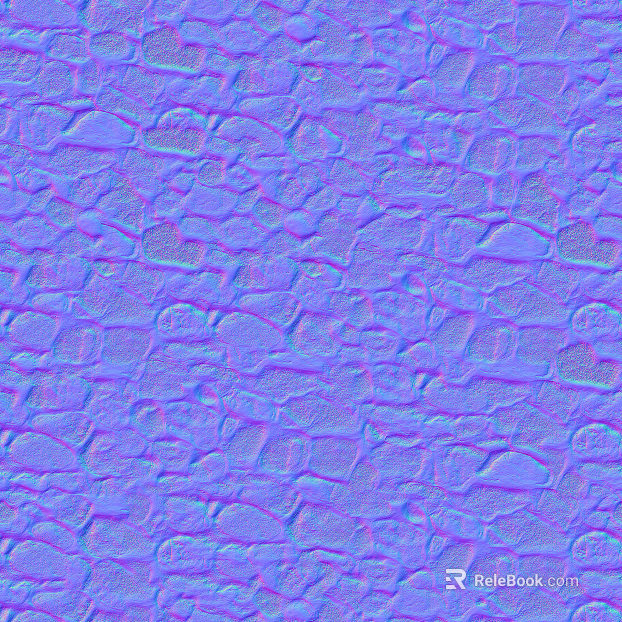 Natural cobblestone masonry wall-normal texture