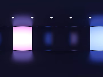 Indoor product display scene blue pink fill light HDR texture (ID:ffabg74631)