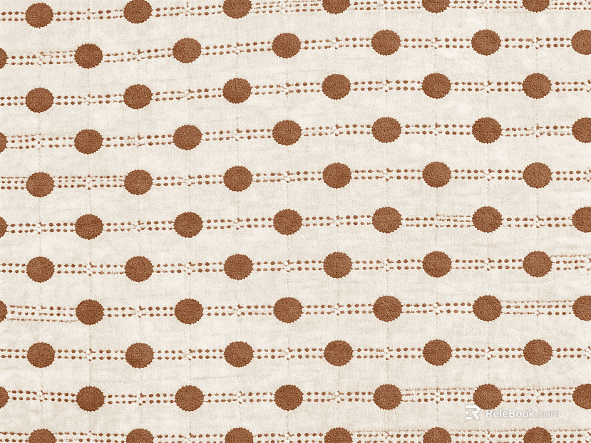 Beige-brown polka-dot patterned rug texture