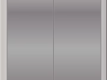 Silver Stainless Steel Elevator Double Door 3d model