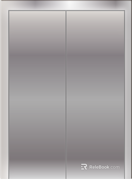 Silver Stainless Steel Elevator Double Door texture