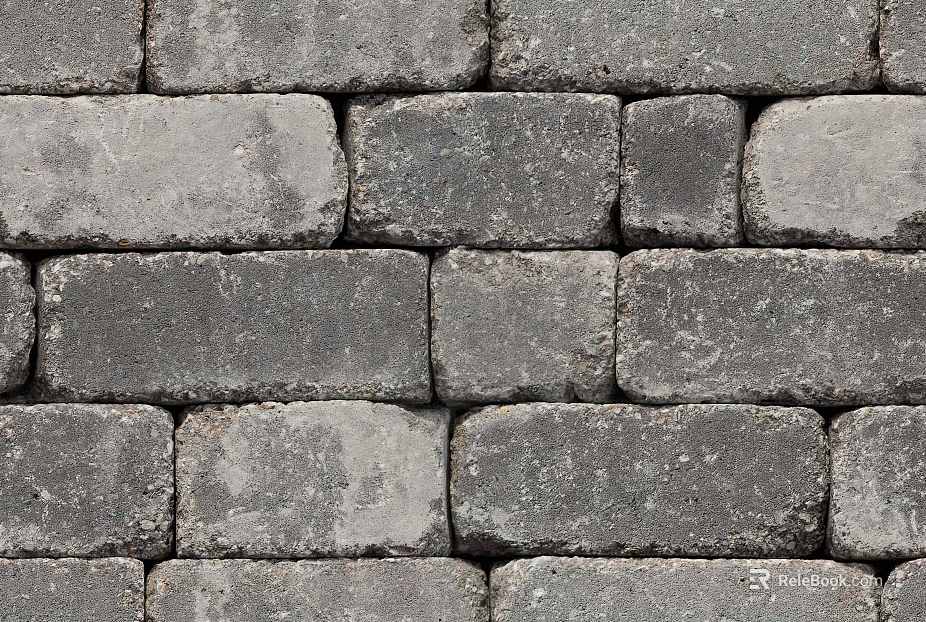 Outdoor stacked brick wall texture