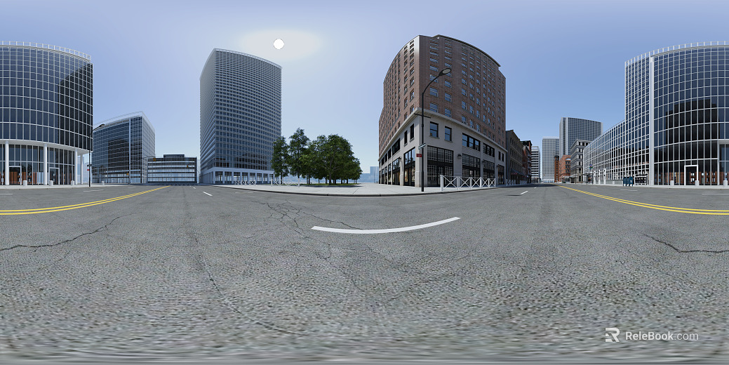 American City Street Intersection HDR texture
