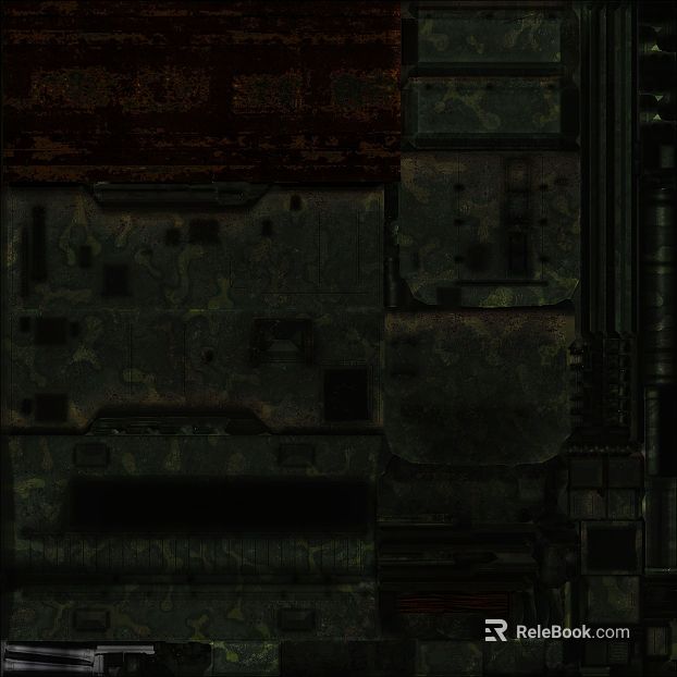 Industrial wind deep gray old metal machinery panel texture