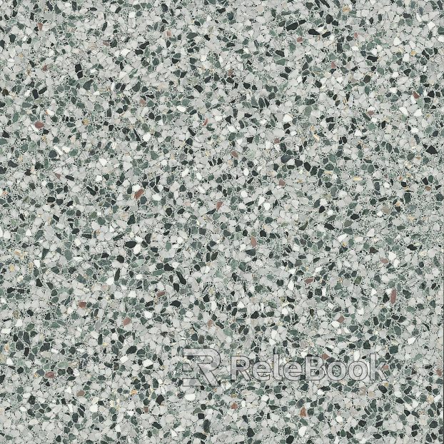 Close-up of a Terrazzo surface, a composite material featuring chips of marble, quartz, glass, and granite set in concrete or epoxy, renowned for its durability and aesthetic appeal.