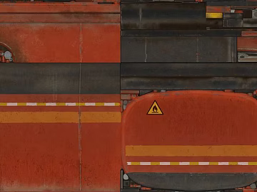 Industrial wind red black old metal equipment shell texture (ID:ffaeh713711)