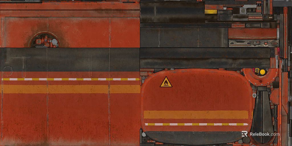 Industrial wind red black old metal equipment shell texture