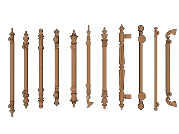 Retro brown wooden handrail column texture (ID:ffaeh394586)