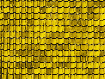 Golden antique glazed tile roof building materials texture (ID:ffaeh277839)