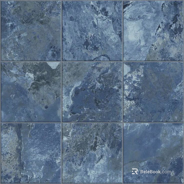 Retro Middle Ancient Square Brick Blue texture