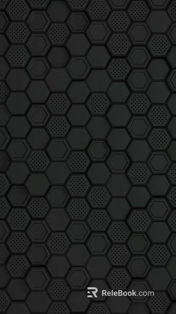 Hexagonal brick black hexagon texture