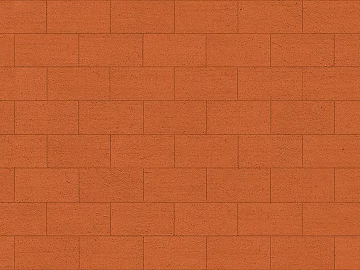 Brick wall orange handmade brick 3d model