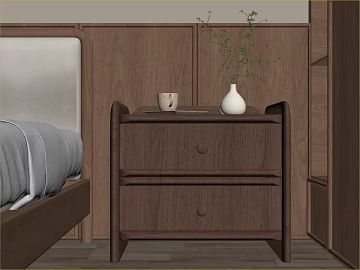 Dark Brown Walnut Bedroom Nightstand texture (ID:ffaeh923274)