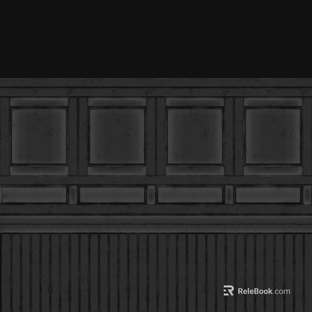 Dark gray wall paneling, interior walls texture
