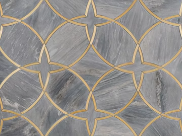 Marble mosaic tile with metal edge texture (ID:ffacg54158)