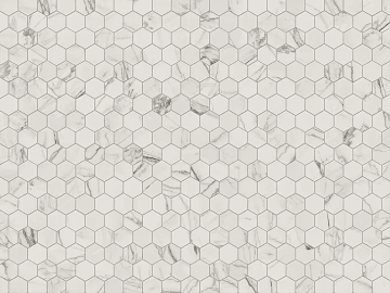 French Cream Hexagonal Mosaic Art Brick texture (ID:ffaeh164427)
