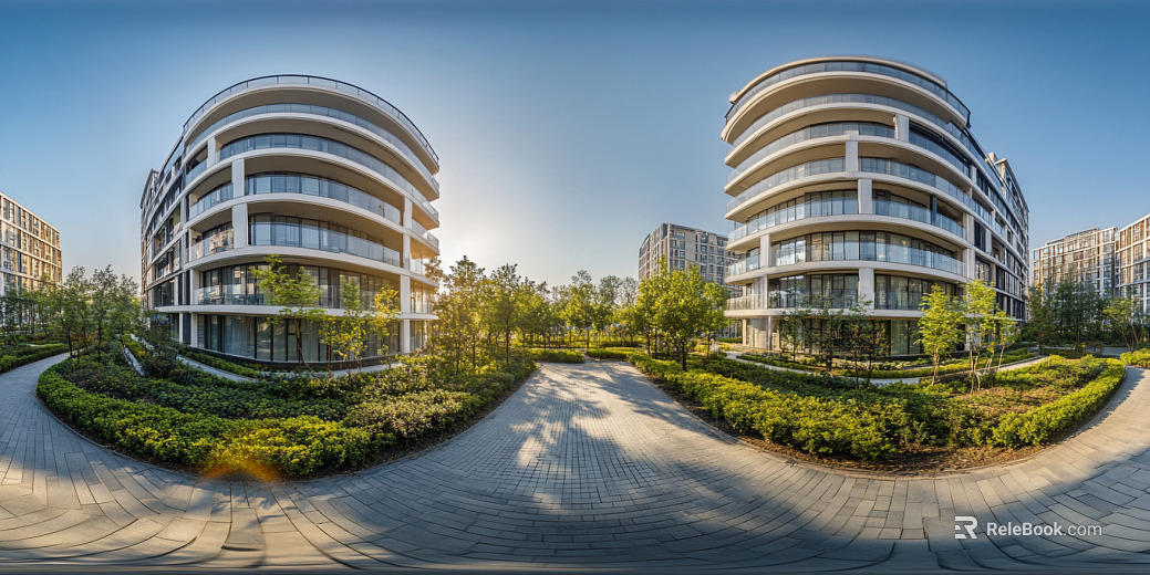 daytime hdr in modern residential area texture