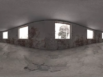 Indoor abandoned aisle daytime HDR texture (ID:ffabg59631)