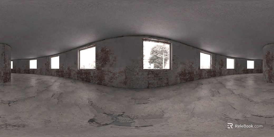 Indoor abandoned aisle daytime HDR texture