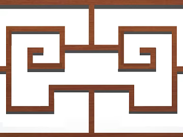 Wood carved hardware component window Chinese style texture (ID:ffajg06723)