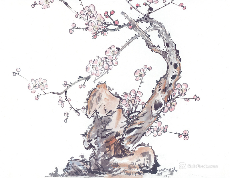Ancient Tree Decorative Painting texture
