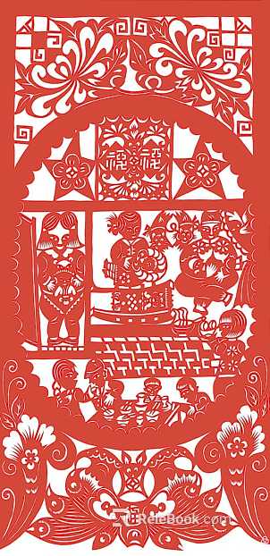 paper-cut painting texture