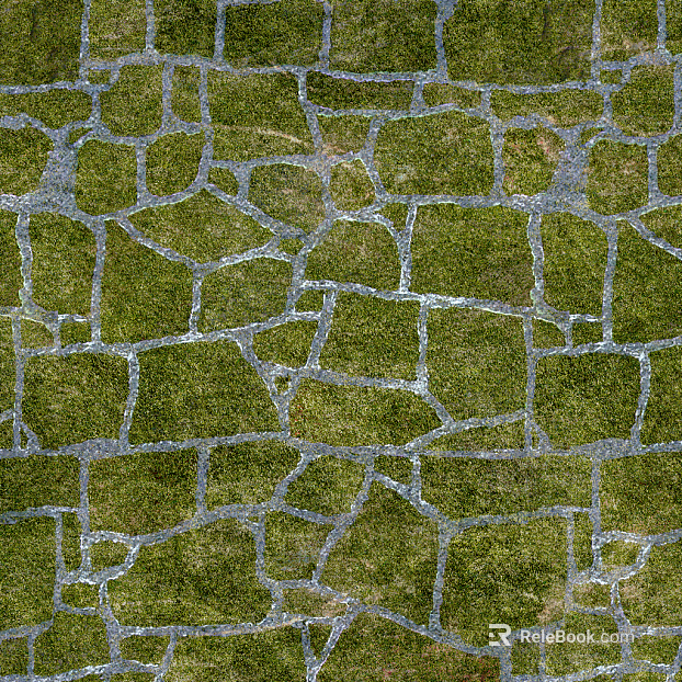 grass-planting brick texture