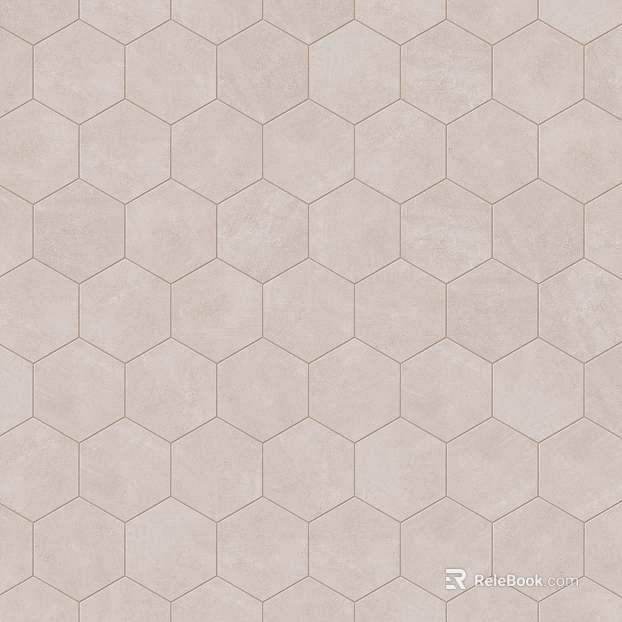 French Cream Hexagonal Curry Art Brick texture
