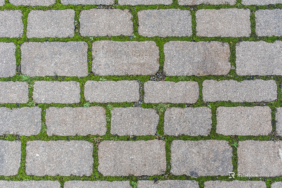 grass-planting brick texture