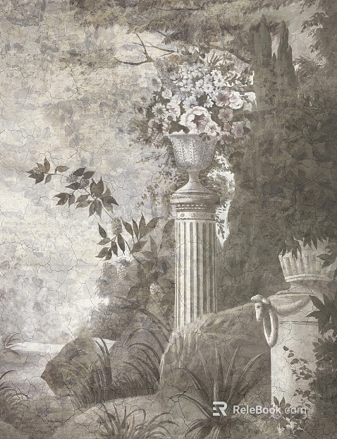 Plant painting texture
