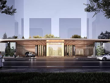 Modern Luxury‑Affordable Commercial Building Entrance texture (ID:ffaeh438234)