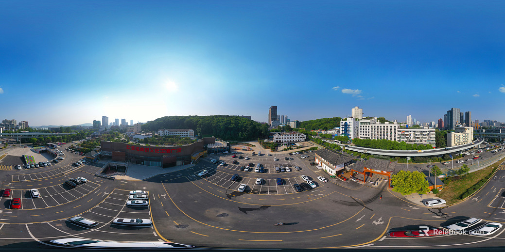 HDR city road traffic panorama texture