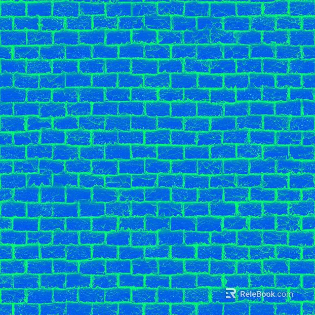 Blue and green magic brick wall indoor and outdoor wall texture