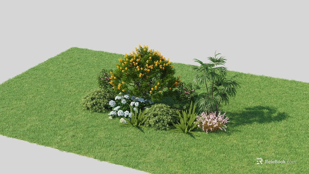 Green Turf Garden Flower Combination texture