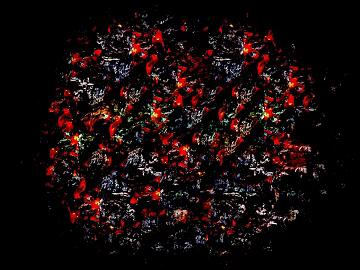 Red and Black Hot Volcanic Rock Decoration Map 3d model