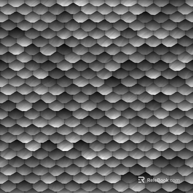 Roof tile black and white map texture