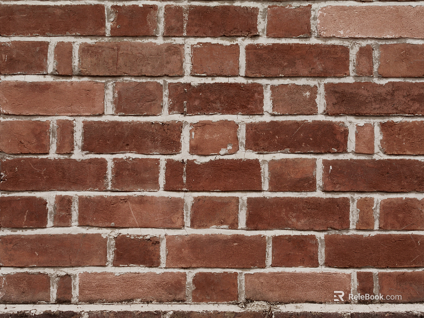 Brick wall red I-shaped wall brick texture