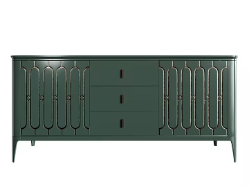 Dark Green Light Luxury Solid Wood Sideboard texture (ID:ffaeh233524)