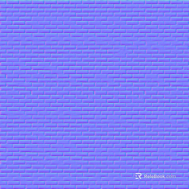 Standard long red brick wall-normal texture