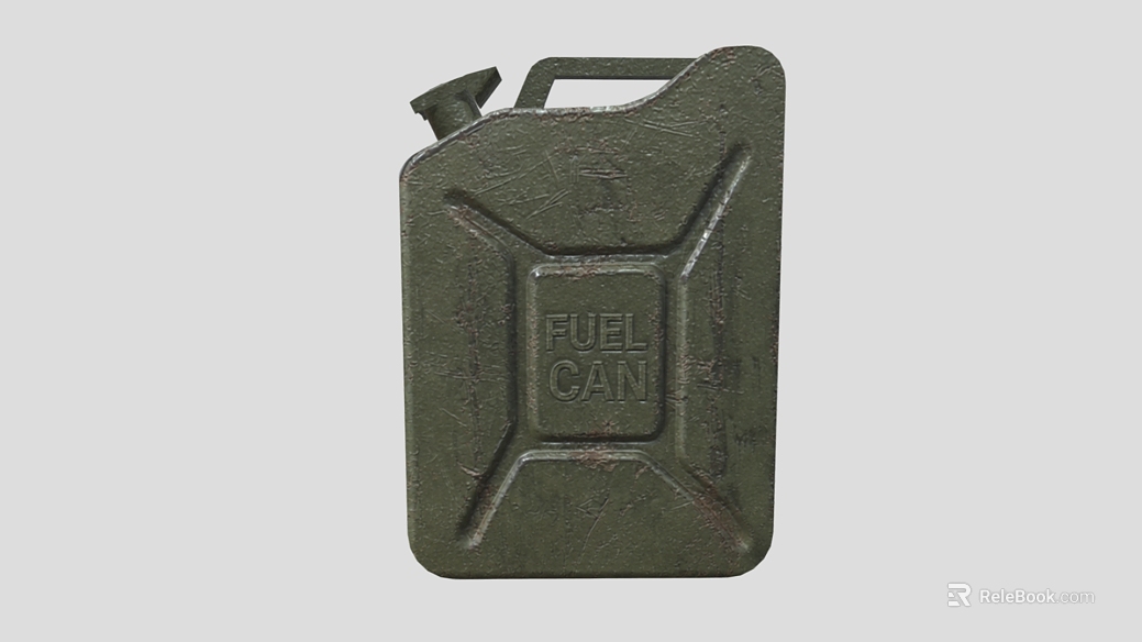Army Green Dressed Metal Fuel Barrel texture
