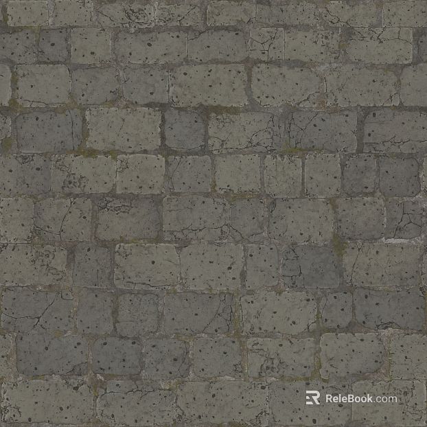 Grey Tone Retro Brick Wall Building Exterior Wall texture