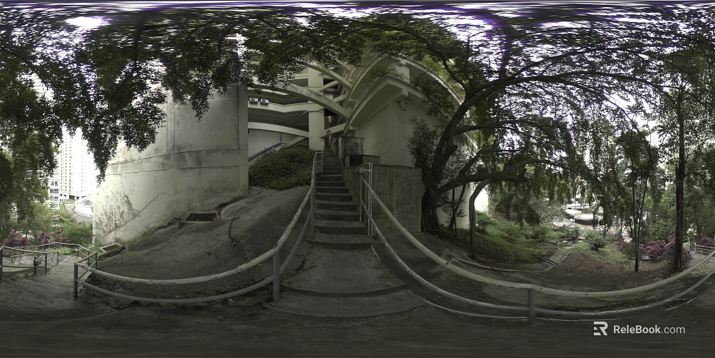 daytime building stairs hdr texture