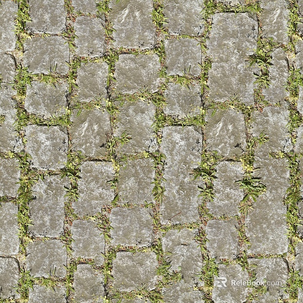 grass-planting brick texture