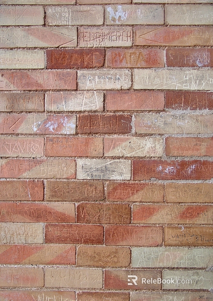 Brick wall red I-shaped wall brick texture